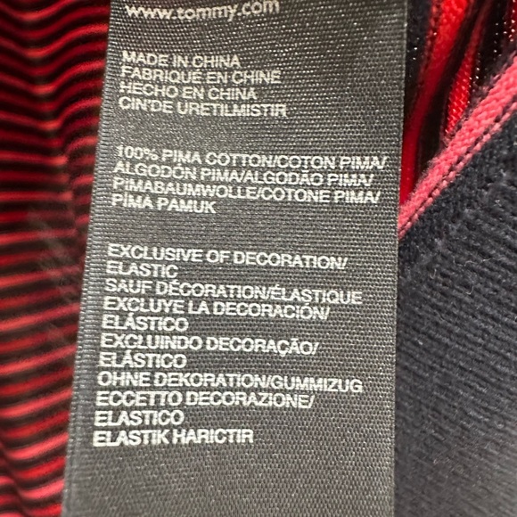 Tommy Hilfiger Women’s Nautical Striped V-Neck Sweater - Red Navy Pink Sz M NWOT - Picture 5 of 7